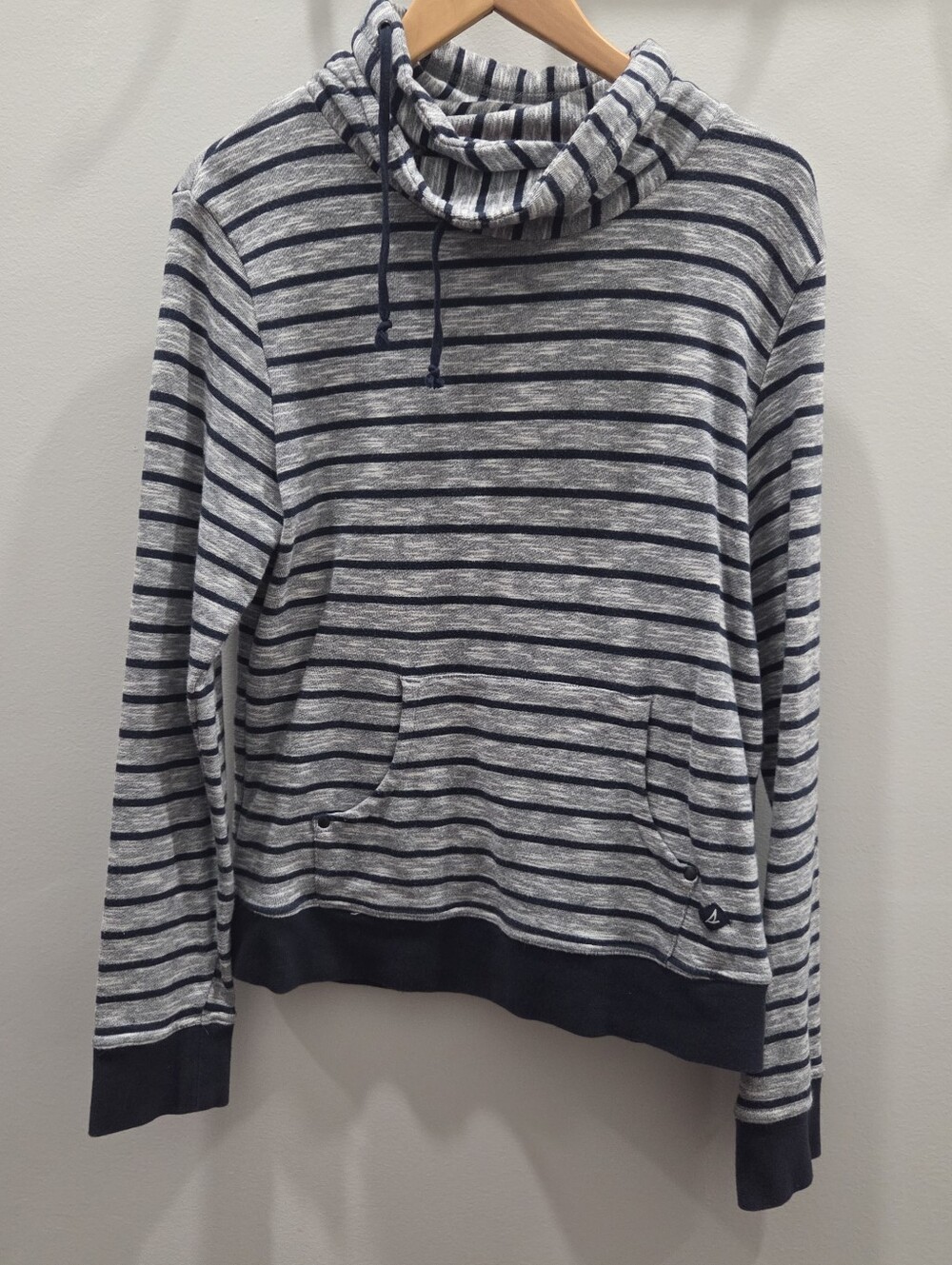 Sperry Navy And Grey Striped Sweatshirt, Women's Medium